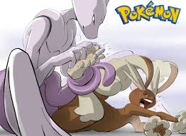 MewTwo Tickles LoPunny by PawFeather -- Fur Affinity [dot] net