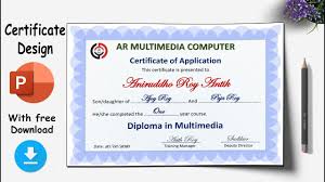 Wpi's computer science advanced certificate program. Certificate Design In Powerpoint 2020 Microsoft Powerpoint Certificate Template 2021 Ar Multimedia Youtube