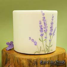 Lavender Flowers Outline Mesh Stencil Wedding Cakes With Flowers Hand Painted Cakes Sugar Flower Wedding Cake