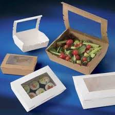 Descubre nuestra selección de cajas de cartón kraft con ventana 100% compostables. Cajas Menu Lunch Papel Kraft Marrones Minis Con Ventana 445ml 120x88x37mm