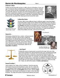 Charles Louis Montesquieu Lesson Plans Worksheets Lesson Planet