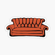 29.when ross was the best friend ever and helped joey with his audition. Sticker Friends Couch Redbubble