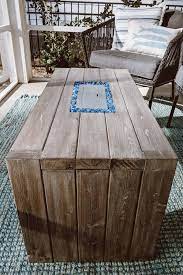 How To Build A Diy Fire Pit Table For 120 Crafted By The Hunts Outdoor Fire Pit Table Fire Pit Coffee Table Outdoor Fire Table