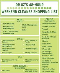 Dr Oz S 48 Hour Weekend Cleanse Shopping List Detox Juice Detox Liver Detox