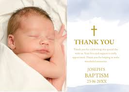 Minimalist Printable Thank You Card LDS Baptism Thank You Card Template,  Photo Baptism Favor Thank You Card Template, DIGITAL DOWNLOAD MC01