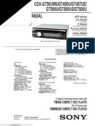 Se le soluzioni riportate non risolvono il problema, rivolgersi al più vicino rivenditore sony. Cdx Gt500u Service Manual Pdf Hertz Frequency Modulation