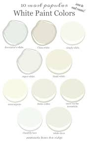 10 Most Popular Whites From Benjamin Moore Paint Interiordesign Homedecor White Paint Colors Paint Colors Benjamin Moore Neutral Paint Colors