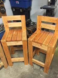 Make a wood bar stool woodworking for mere mortals. 2x4 Barstools I Built 4 Stools For About 25 Bucks A Piece Moveis De Paletes Mobiliario Com Paletes De Madeira Moveis De Pvc