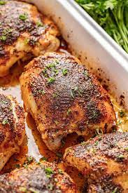 Crispy Oven Baked Chicken Thighs Recipe Oven Baked Chicken Thighs Baked Chicken Thighs Crispy Oven Baked Chicken