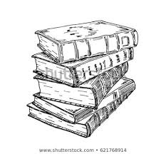 Black And White Illustration Book Stack Of Books Isolated On White Hand Drawn Sketch Vector Illustration Book Drawing Stack Of Books Sketch Painting