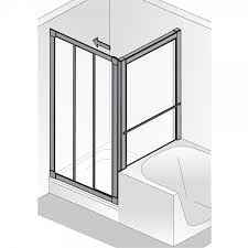 Hsk Prima Gleittur 3 Teilig Mit Verkurzter Seitenwand Auf Badewanne