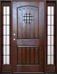 Old World Gate Keeper Entry Door And Sidelites Fiberglass Entry Doors Entry Doors Rustic Entry Doors
