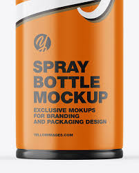 Download Glossy Spray Bottle W Matte Cap Mockup In Bottle Mockups On Yellow Images Object Mockups Yellowimages Mockups
