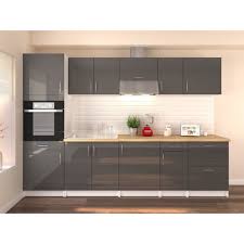 obi cuisine complete l 300 cm avec colonne gris laque brillant kitchen furniture design kitchen room design kitchen remodel