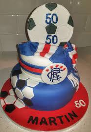 Birthday Cakes For 10 Year Old Boy Football Soccer Cake Rangersfc Cake Glasgow Rangers Cake Football Birthday Cake Cake For Boyfriend 10 Birthday Cake