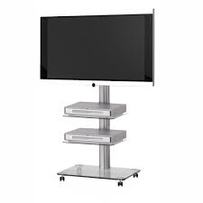 Shop target for tv stands and entertainment centers in a variety of sizes, shapes and materials. Spectral Floor Qx1010 Aluminium Clear Glass Tv Stand Trolleys Av Online Uk Home Cinema And Hifi Specialists