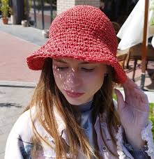 PDF Crochet Pattern, Raffia Hat, Boho Hat, Crochet Bucket Hats, Beach Hat,  Schema Pattern