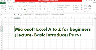 Microsoft Excel A To Z For Beginners Lecture Basic Introduce Part 1 According To Wikipedia Microsoft Excel Is Microsoft Excel Graphing Tool Writing Words