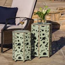 Do not leave the wall undecorated, add antique furniture, throw. Parrish Antique Patio Side Table By Christopher Knight Home Set Of 2 On Sale Overstock 11207273
