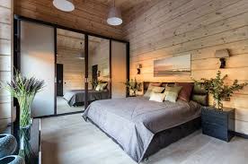 Holzverkleidung Von Wand Und Decke Im Modernen Haus Holzwand Schlafzimmer Schlafzimmer Design