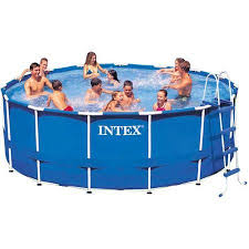 Intex 15 X 48 Metal Frame Above Ground Pool With Filter Pump Walmart Com Above Ground Swimming Pools Pool Cover Aquaponics