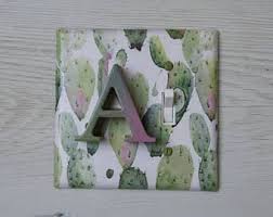 Switch Plate Covers Custom Light Switch Cover Cactus Desert Fort Decor Modern Nursery Cactus Light Cover C Light Switch Covers Switch Plate Covers Cactus Light