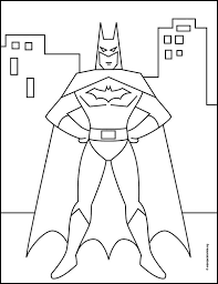 Pay close attention to the size of the chest in relation to the head. How To Draw Batman Art Projects For Kids