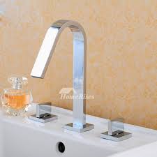 hole widespread silver/gold sink chrome