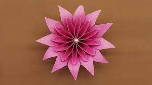 How To Make Beautiful Paper Flowers Easy Diy Paper Craft Nice Paperflowers Making Video Tutorial Paper Flowers Diy Easy Paper Crafts Diy Easy Paper Flowers