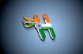 H name tiranga image india flag h letter wallpaper . Tiranga Alphabet Abcd Whatsapp Dp Images 2021