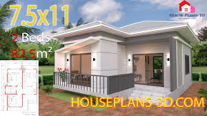 This particularly refers to the more traditional houses or residential architecture. House Plans 7 5x11 With 2 Bedrooms Hip Roof House Plans 3d