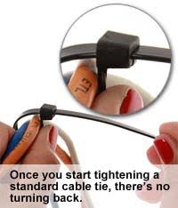 If the pull tab on your zipper inexplicably snaps off, a zip tie can make a great replacement until you can find something more visually appealing. Releasable Cable Ties Reusable Solution For Wire Bundling Cableorganizer Com