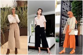 Fashion kulit asli, garut kota, garut. 8 Padu Padan Baju Lebaran Celana Kulot Kasual Womantalk