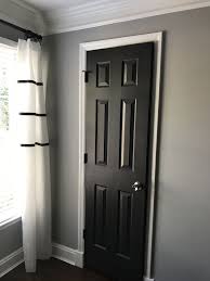 Bonus Room Makeover Painting The Black Doors Gray Painted Walls Dark Interior Doors Grey Interior Doors