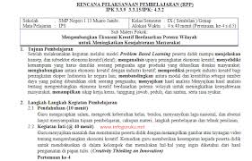 Download Rpp Ips 1 Satu Lembar Smp Kelas 9 Tahun 2020 Infoguruku