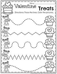 Preschool Worksheets For Valentine S Day Fun Tracing Worksheets Valentinesday Preschool Pre Valentine Worksheets Kindergarten Valentines Preschool Tracing
