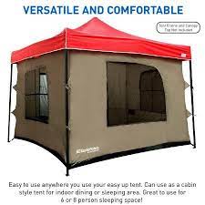 Solid Wall Camping Tent Attaches To Any 10 X10 Easy Up Pop Up Canopy Tent Walmart Com Pop Up Canopy Tent Best Tents For Camping Family Tent Camping