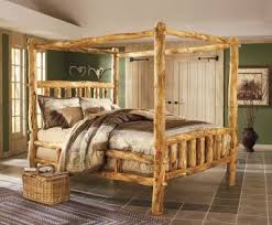 Cabelas Cabelas Deluxe Aspen Log Canopy Bed Log Canopy Bed Home Canopy Bed