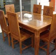 160 cm x 90 cm x 75 cm. Cod Meja Makan Minimalis Ukiran 6 Kursi Lazada Indonesia