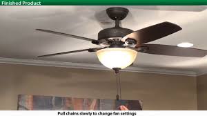 Led low profile brushed nickel indoor ceiling fan with light and remote. How To Install A Hunter 5xxxx Series Model Ceiling Fan Youtube