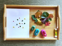 6 Herbst Tablett Ideen Fur Schlechtwettertage Kinder Basteln Draussen Montessori Und Basteln Silvester