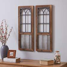 12 X 1 X 31 5 Willow Farmhouse Window Wall Plaque Set Brown Firstime Co Window Wall Decor Wall Decor Trends Metal Wall Decor