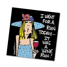 Set of 20 5 x 5 napkins per pack! A Wine Run Funny Cocktail Napkins Napkins2go