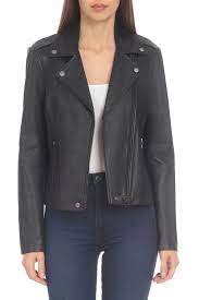 Badgley Mischka Lamb Leather Biker Jacket Nordstrom Rack In 2020 Leather Biker Jacket Jackets Badgley Mischka