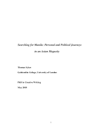 PDF) Searching for Manila : Personal and Political Journeys in an Asian  Megacity