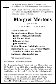 Barbara mertens est une journaliste et présentatrice belge née le 21 mai 1968 à uccle. Traueranzeigen Von Margret Mertens Waz Trauer De