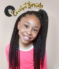 Crochet Braids With Freetress Box Braids Standard Crochet Installation Throughout The Little Girl Braids Girls Hairstyles Braids Crochet Hair Styles Freetress