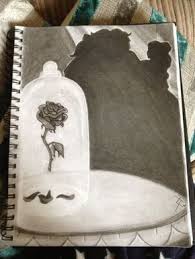 Vom stamm bis zum blattwerk. Die Verzauberte Rose Die Schone Und Das Biest Kunstzeichnungen Inspirierende Kunst