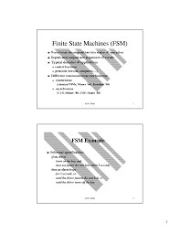 Computer science is an extremely fast paced and exciting field. Finite State Machines Lecture Slides Cpsc 489 Docsity