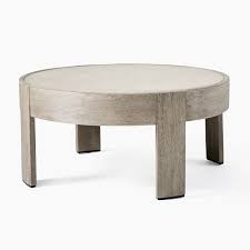 Portside Outdoor Round Concrete Coffee Table Concrete Coffee Table Outdoor Coffee Tables Modern Outdoor Coffee Tables